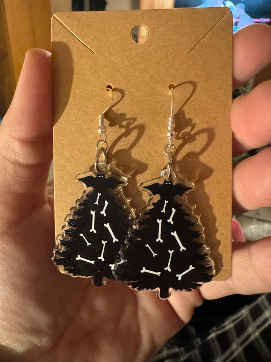 Spooky Christmas earrings